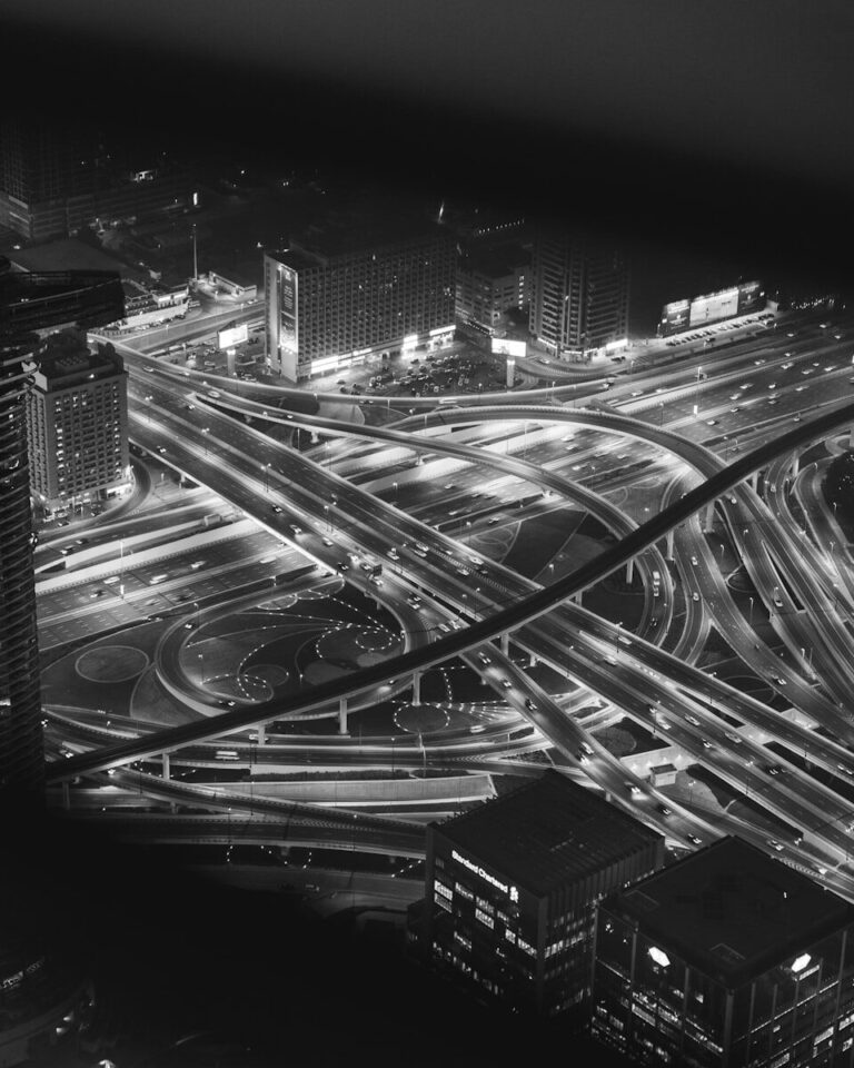 road at night